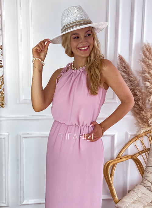 Sukienka Natali maxi pudrowa 1