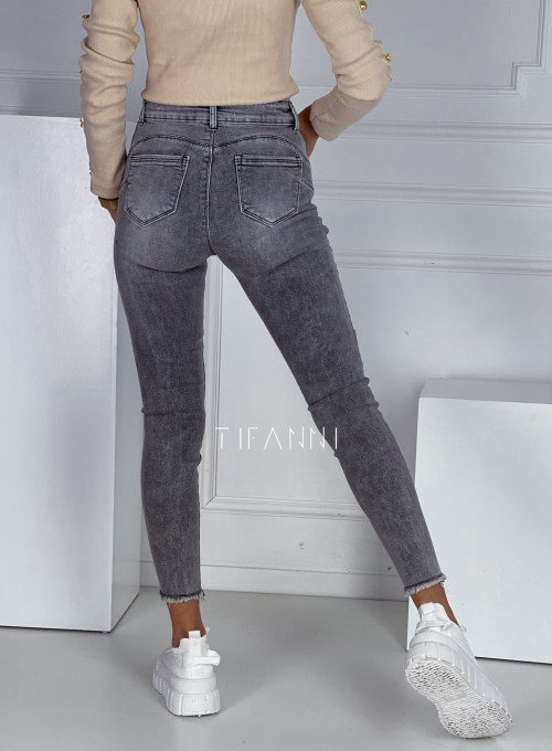 Spodnie jeansowe Conti szare 2