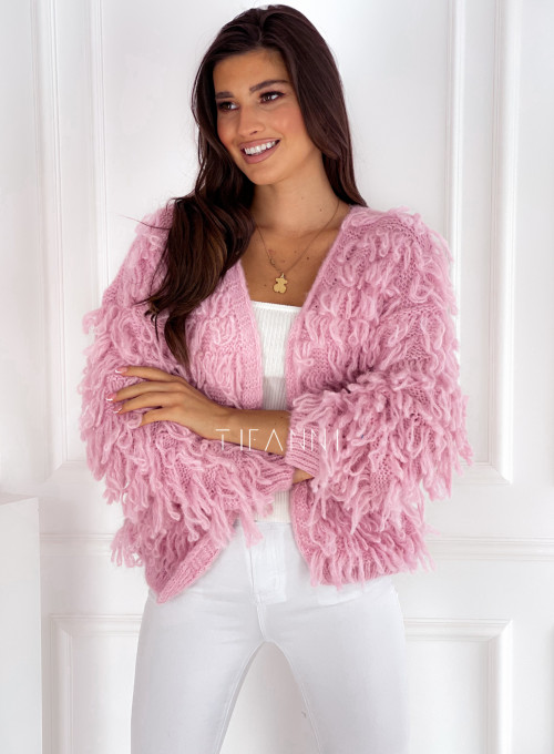 Kardigan sweter Calvi Pink