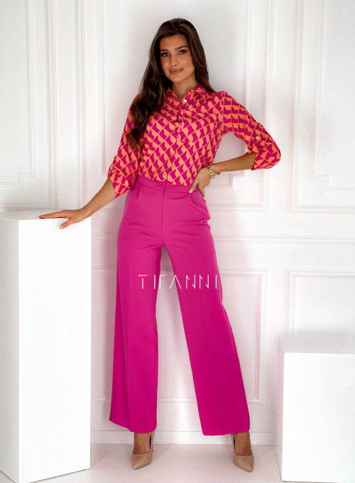 Eleganckie spodnie Salin light pink