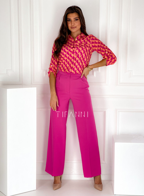Eleganckie spodnie Salin light pink 4