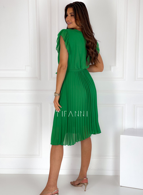 Sukienka Vive plisowana zielona 6