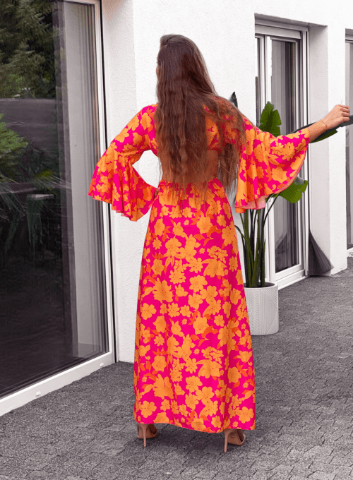 Sukienka maxi Sierra pink&orange 2
