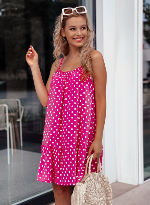 Sukienka w groszki Karmi pink 2