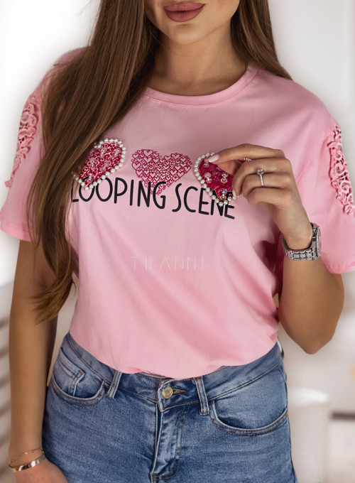 T-shirt Looping pink 3