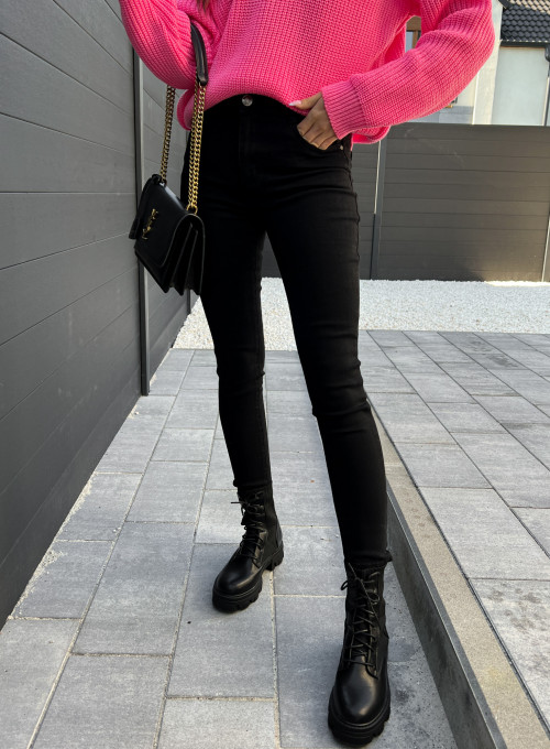 Spodnie jeansowe Susan czarne R5603