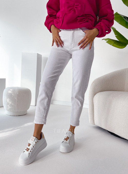 Spodnie jeansowe Premium białe 4