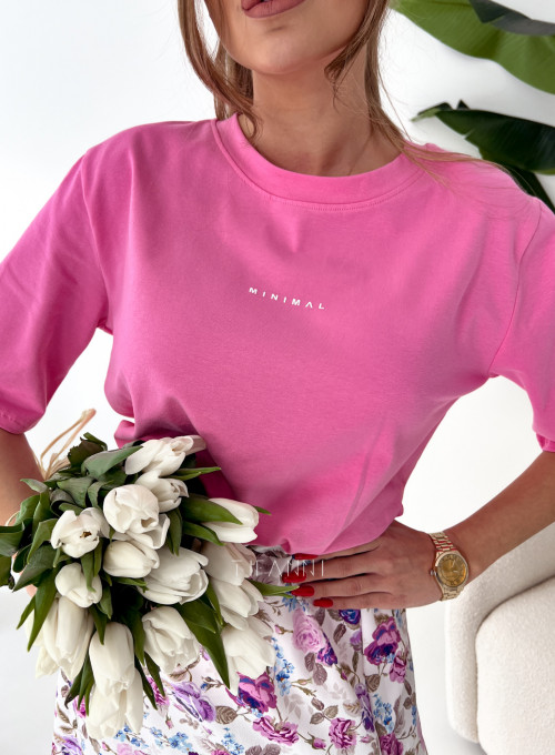 T-shirt Minimal różowy 3