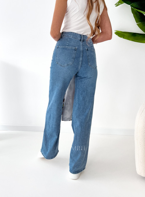 Spodnie jeansowe Hello Miss proste nogawki 1