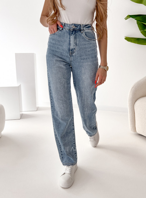 Spodnie jeansowe Msara proste nogawki 3