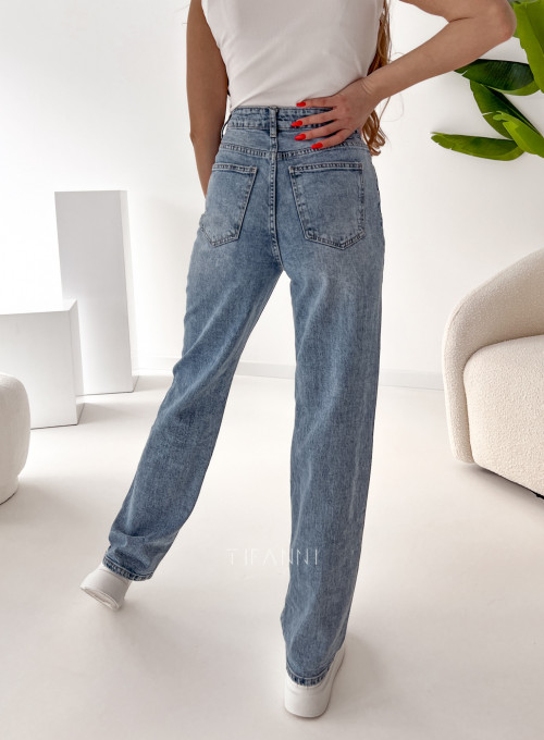 Spodnie jeansowe Msara proste nogawki 5