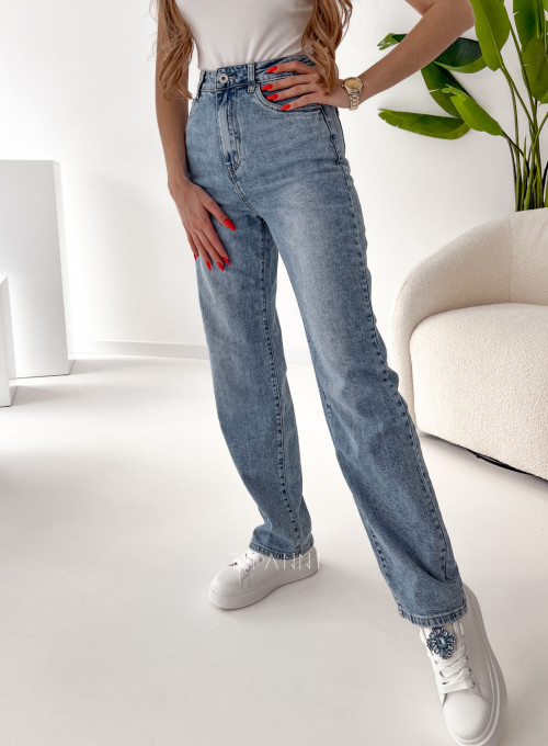 Spodnie jeansowe Msara proste nogawki 6