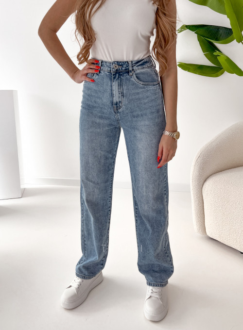 Spodnie jeansowe Msara proste nogawki 8