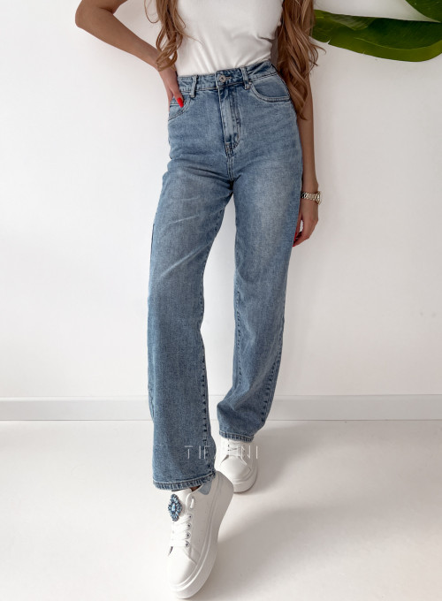 Spodnie jeansowe Msara proste nogawki 1