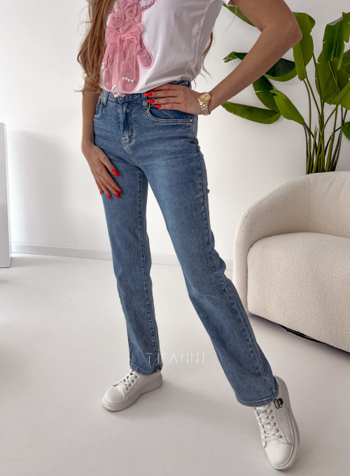 Spodnie jeansowe Cudi proste nogawki 2