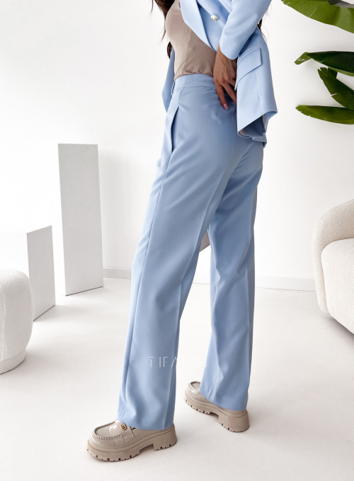 Spodnie Glamour proste błękitne 1