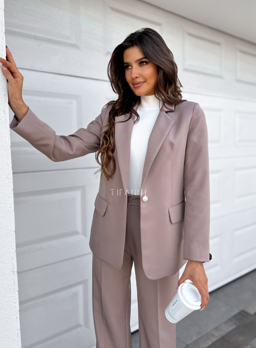 Marynarka Glamour basic taupe 4