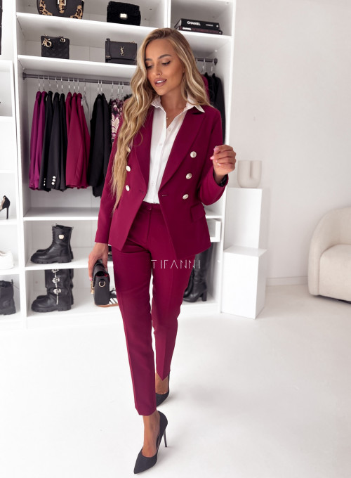 Marynarka Glamour bordo 8