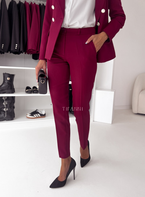 Spodnie Glamour bordo 3