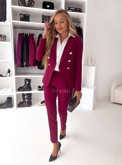 Spodnie Glamour bordo 6