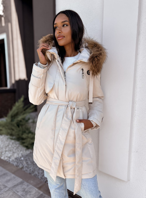 Kurtka płaszczyk parka Jovi light beige 3