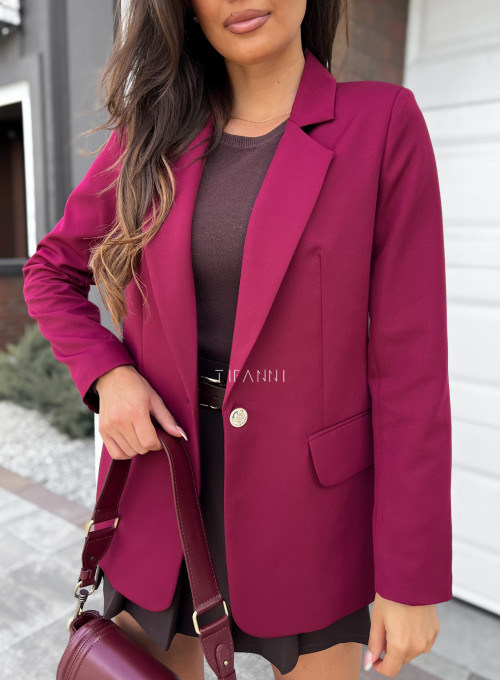 Marynarka Glamour basic bordo 1