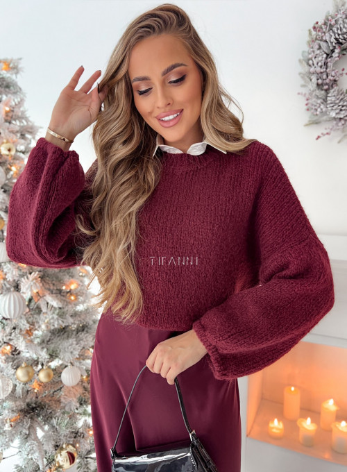 Sweter Moor bordo