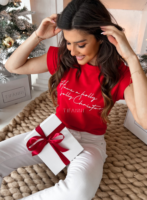 T-shirt christmas red 2