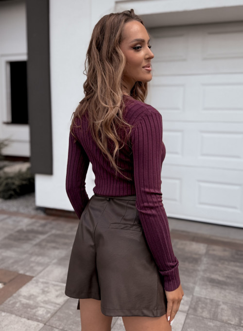 Bluzka /Sweter prążkowa susan purpurowa 4
