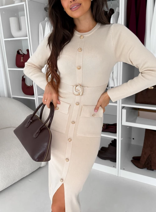 Sukienka Calben jasny beż 2