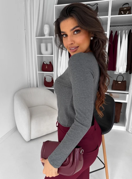 Bluzka swetrowa Rabi Basic popiel 4
