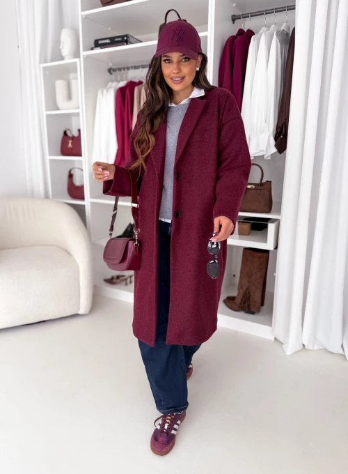 Płaszcz London Fago bordo 2