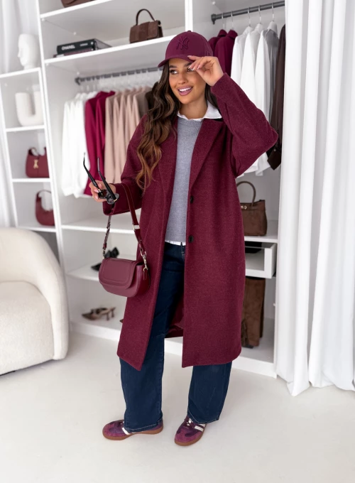 Płaszcz London Fago bordo 3