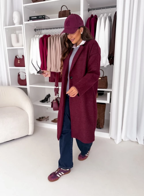 Płaszcz London Fago bordo 4
