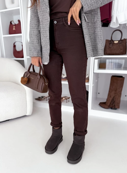 Spodnie jeansowe czekoladowe Jane 2