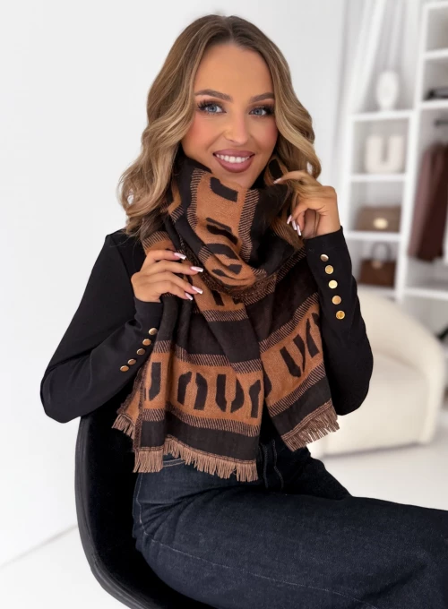 Szal UUU Carmel & black 3