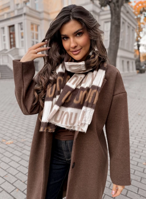 Szal Mura śmietanka czekolada 2