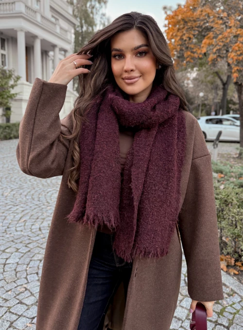 Szal Lione ciemny burgund 3