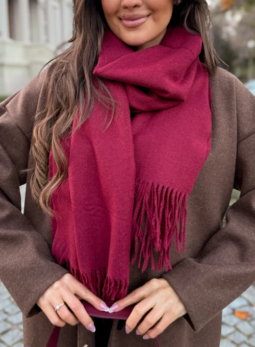 Szal Noelle bordowy 1