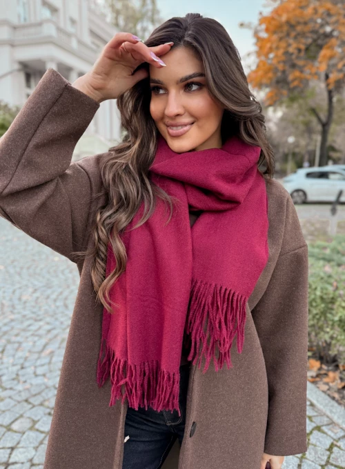Szal Noelle bordowy 3