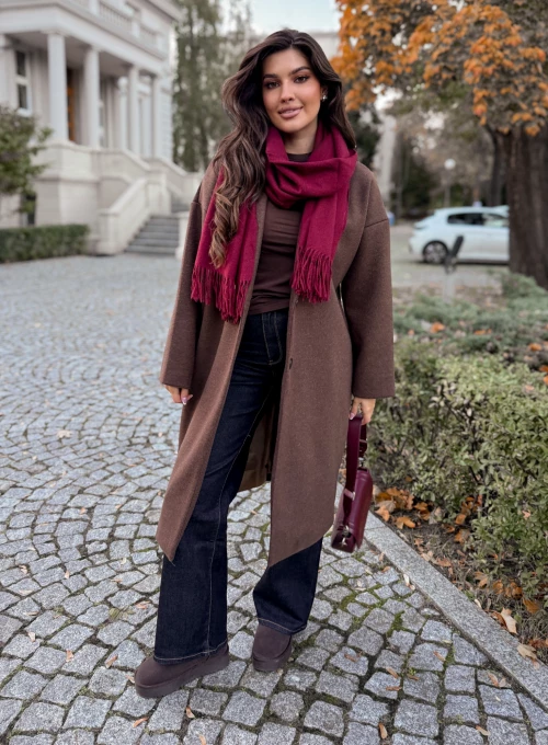 Szal Noelle bordowy 4