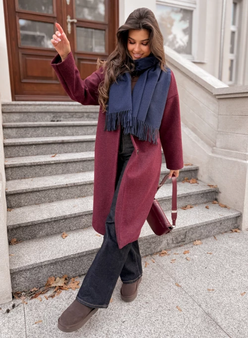 Szal Noelle granatowy 2