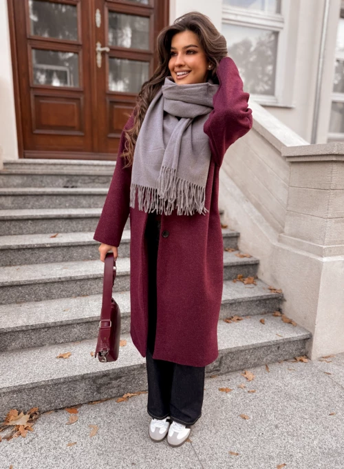 Szal Noelle popiel 2