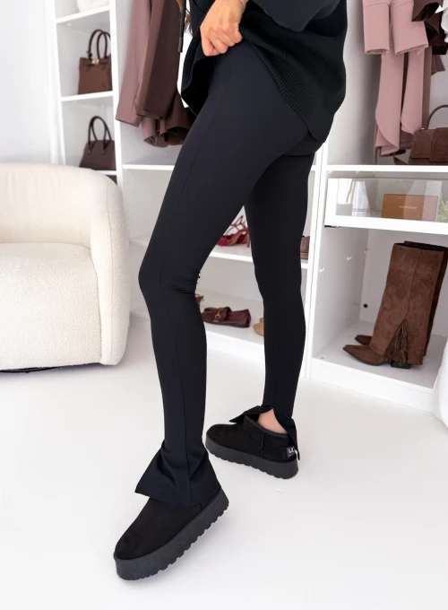 Leginsy czarne prążkowane Daniele 4