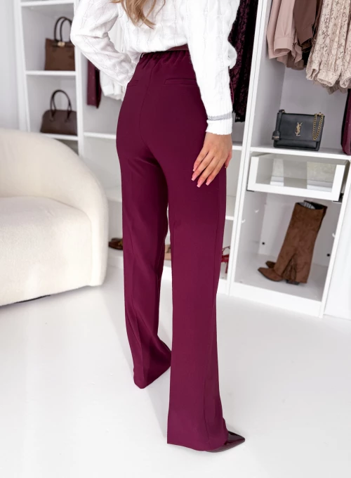 Spodnie burgundowe Empire EDAN z gumką 4