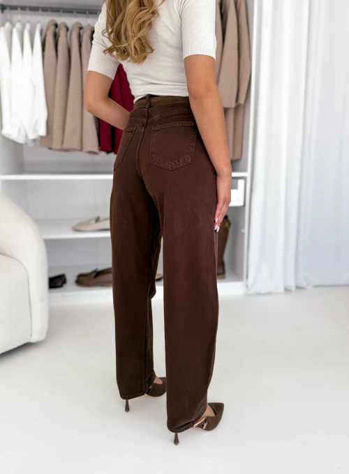 Spodnie jeansowe czekoladowe Banana Fit Anni 4
