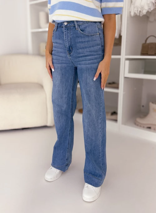 Spodnie Wide Leg blue jeans Keitlin 2