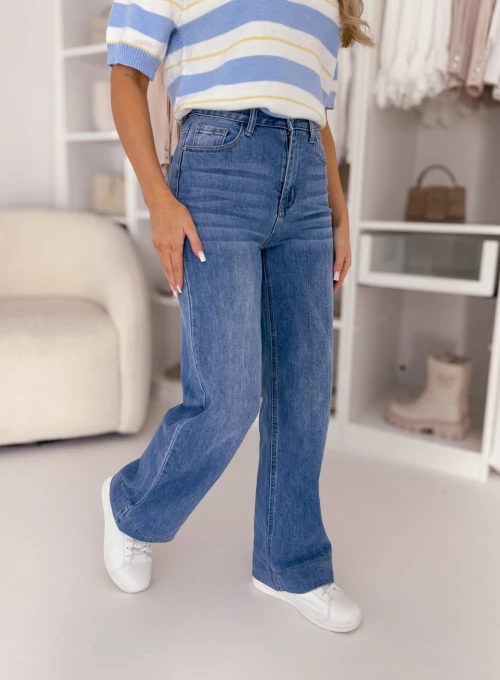 Spodnie Wide Leg blue jeans Keitlin 3