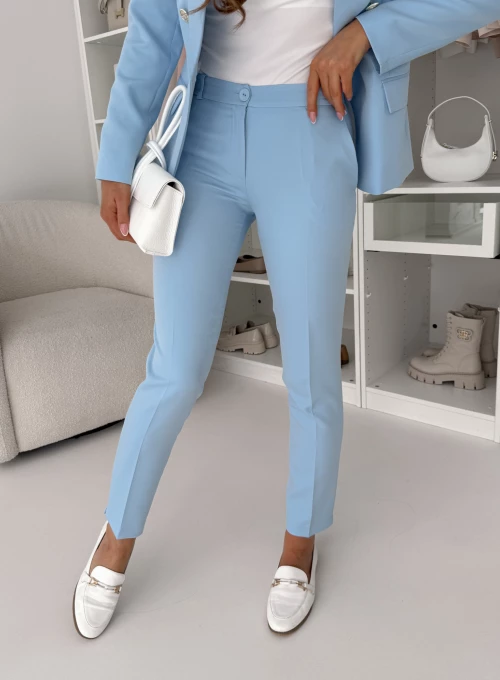 Spodnie cygaretki Glamour baby blue