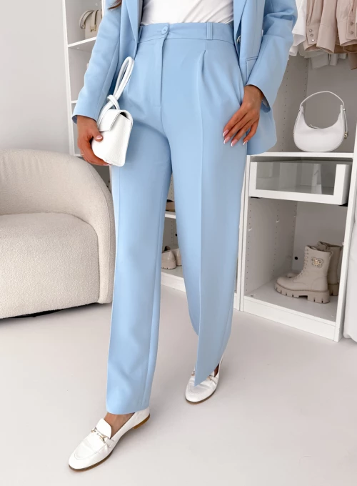 Spodnie Glamour proste baby blue 2
